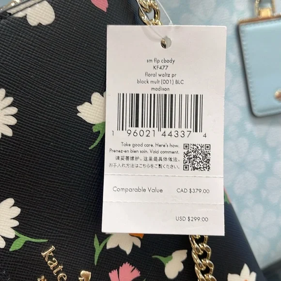 Kate Spade Madison Floral Waltz Small Flap Crossbody
Black Multi 
NWT - Picture 15 of 16